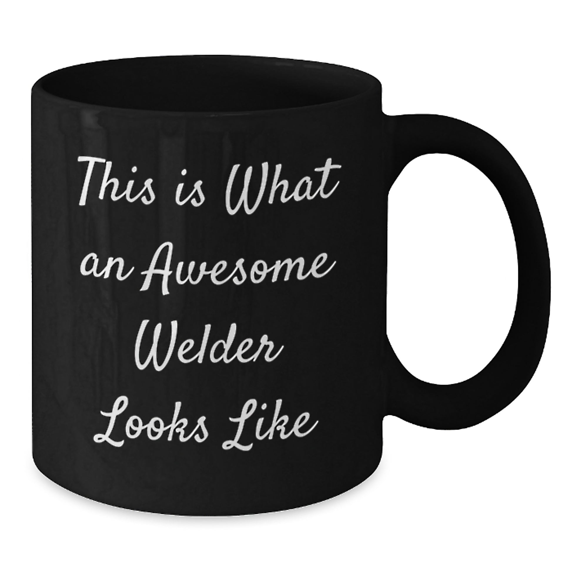 Funny Gifts from Friends to Awesome Welders - Black Coffee Mug, Christmas Unique Presents for Men, Inspirational Quotes 'This Is What An Awesome Welder Looks Like' - Additional