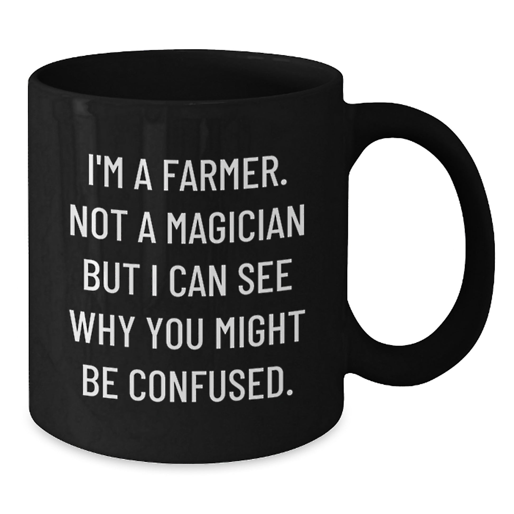 Funny Farmer Gifts for Men Black Coffee Mug Graduation Unique from Friends - Additional