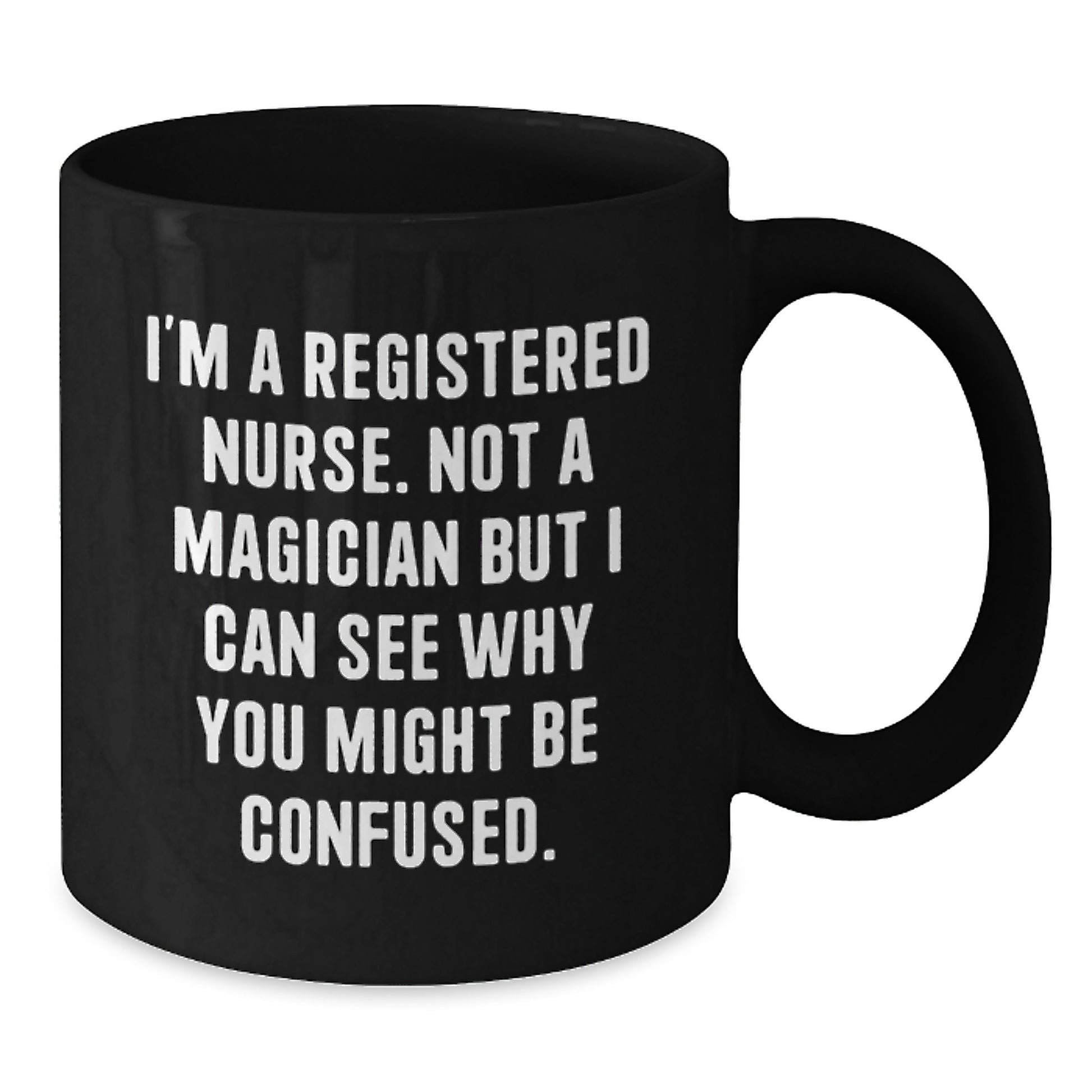 Birthday Gift Keepsake Black Coffee Mug for Registered Nurse Him - Additional