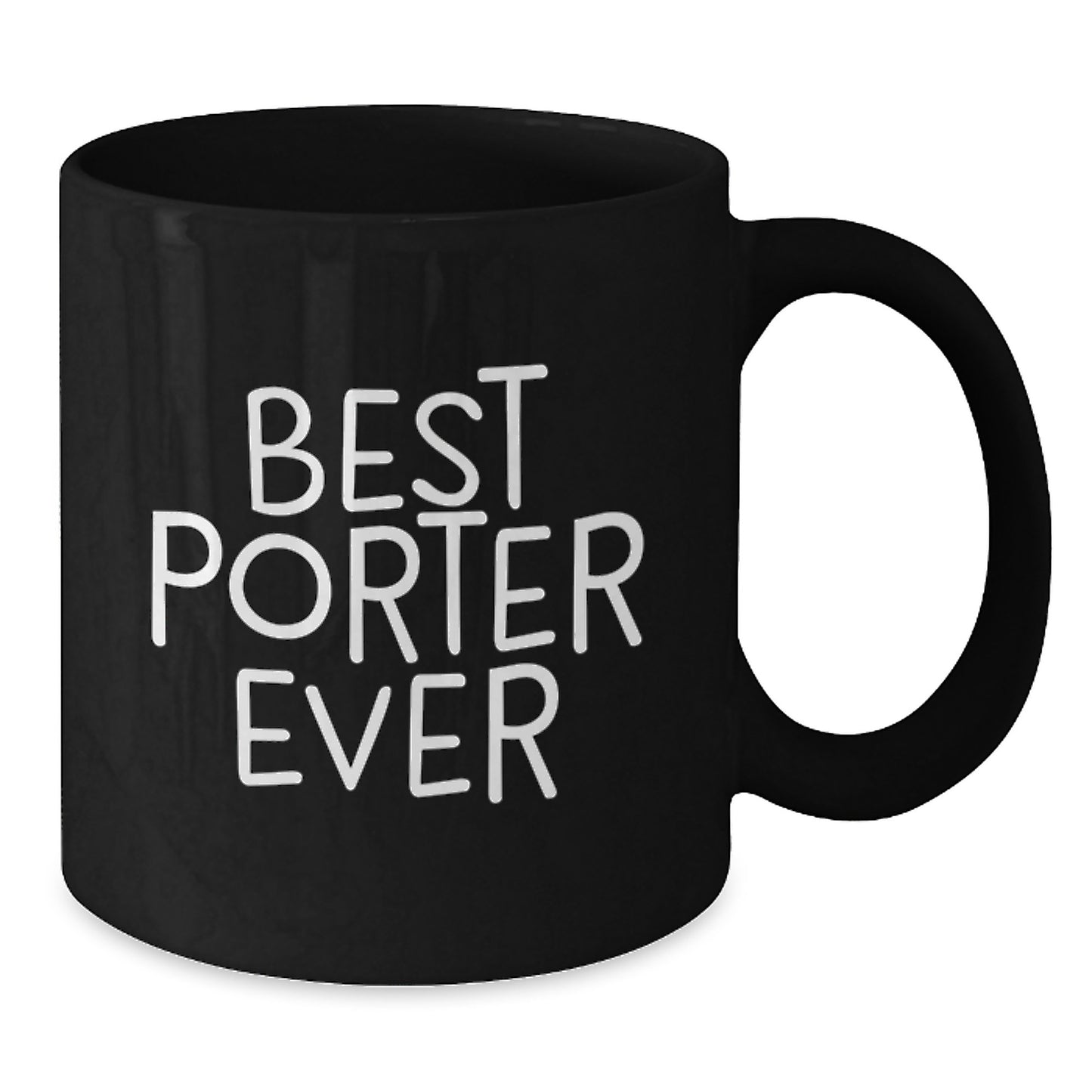 Porter Keepsake Black Coffee Mug for Him Birthday Gift with Quote - Additional