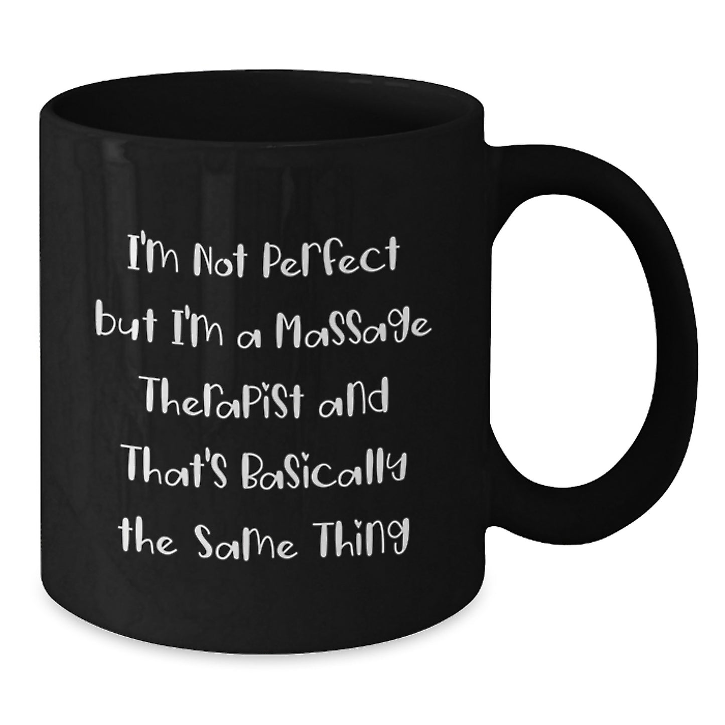 Massage Therapist Keepsake Mug for Him Birthday Gift Black Ceramic 11oz - Additional