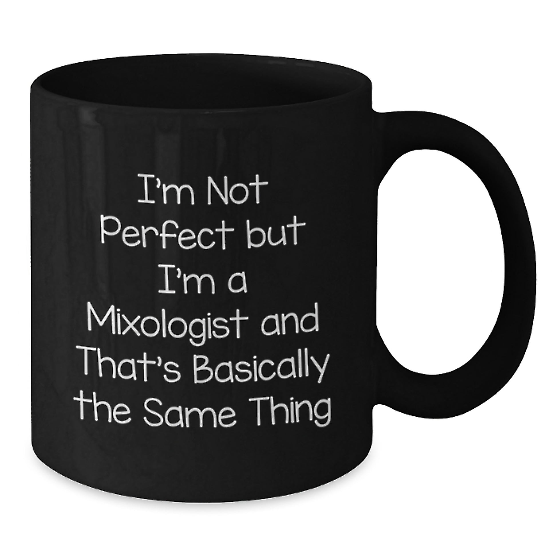 Birthday Gift for Her Mixologist Black Coffee Mug Ceramic Present - Additional