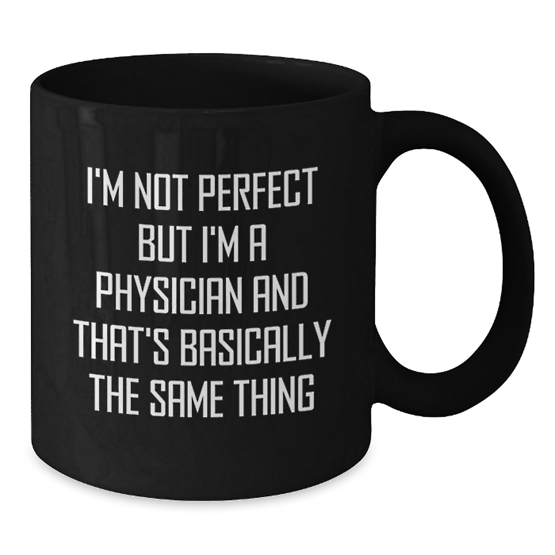 Physician Keepsake Ceramic Black Coffee Mug for Him Birthday Gift - Additional