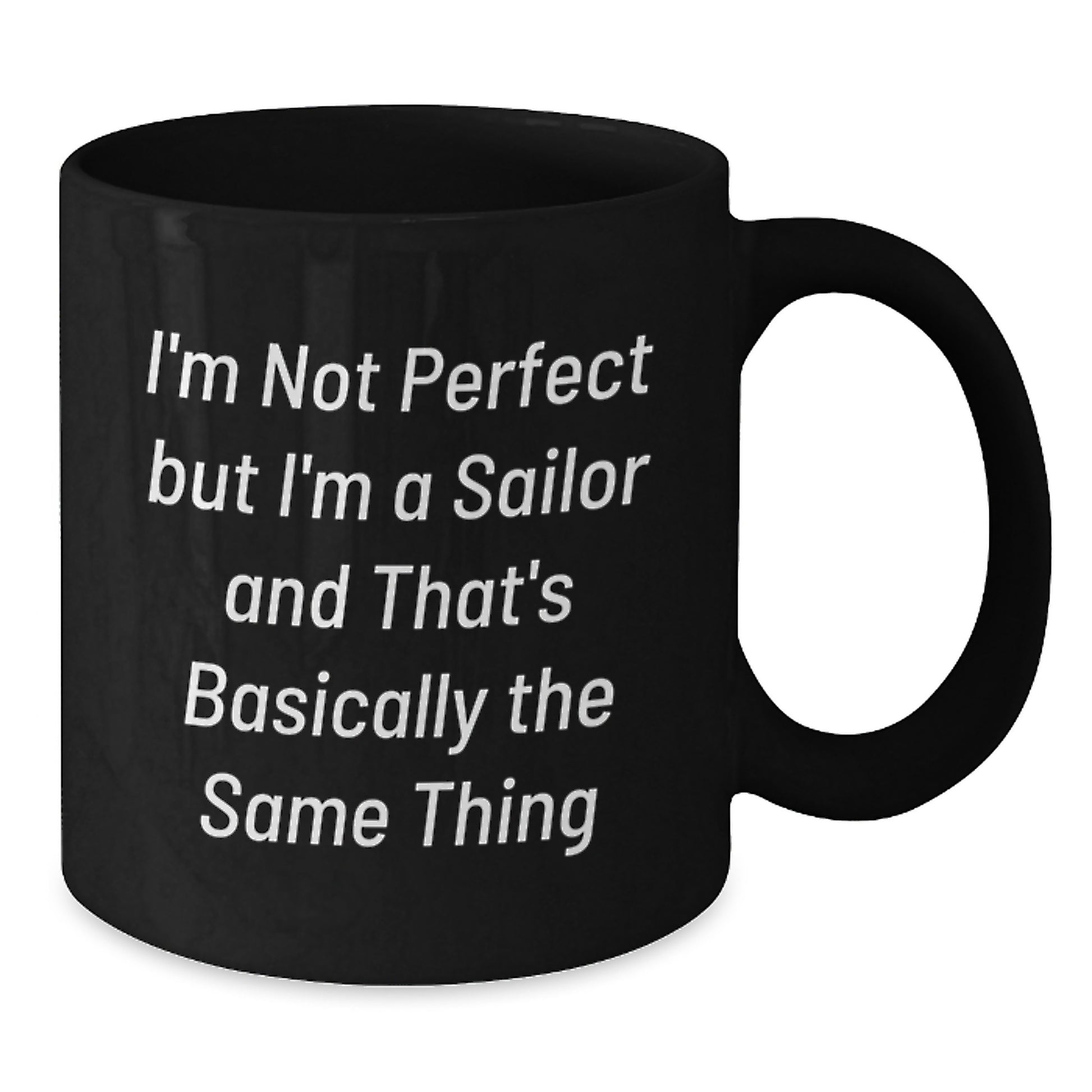 Birthday Gift Black Coffee Mug for Her Sailor Present - Additional