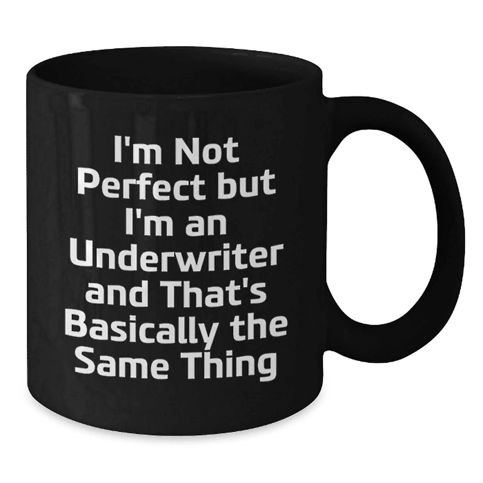 Underwriter Keepsake Black Coffee Mug 11oz Premium for Him Birthday Gift - Additional