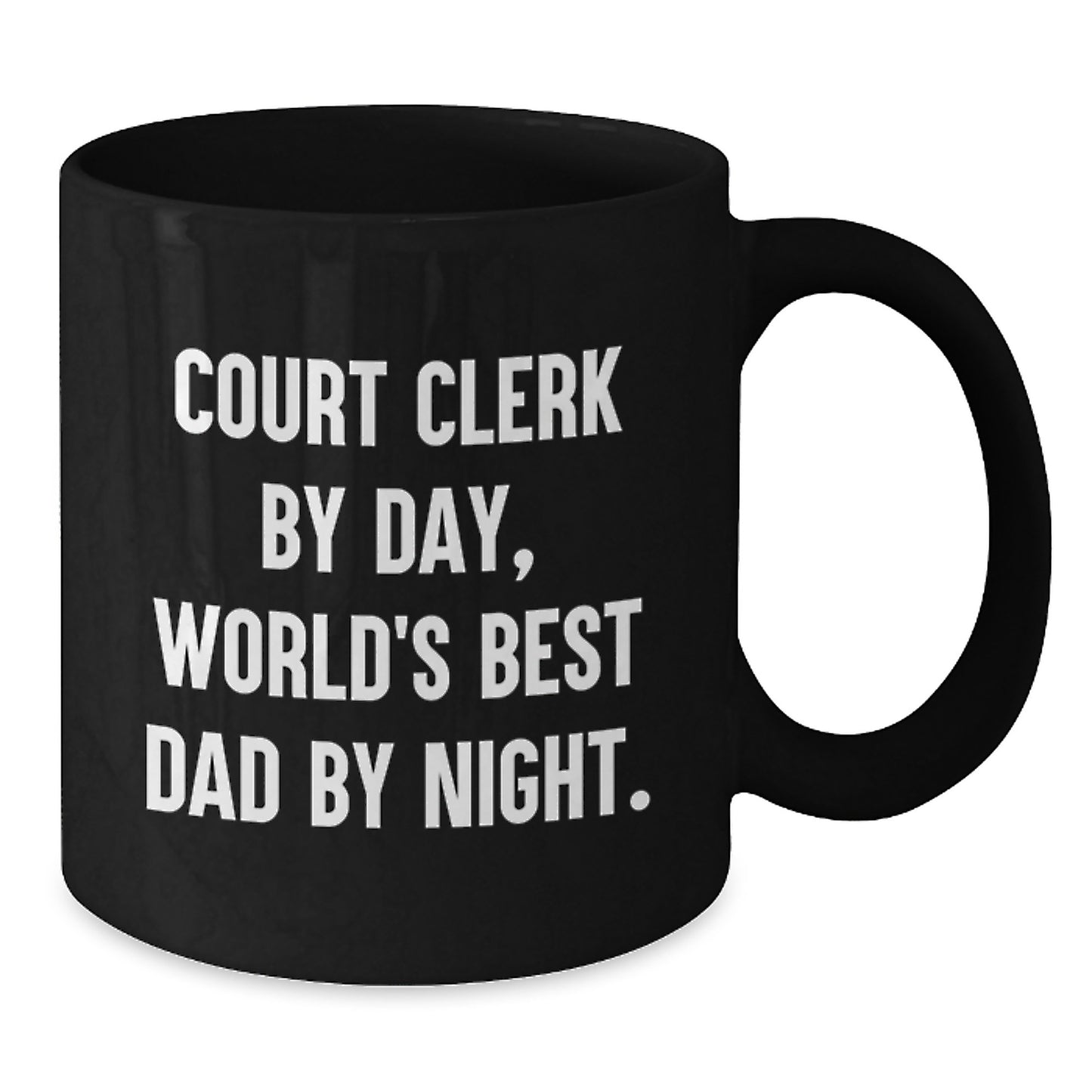 Court Clerk Keepsake Mug for Him Birthday Gift Black 11oz Ceramic - Additional