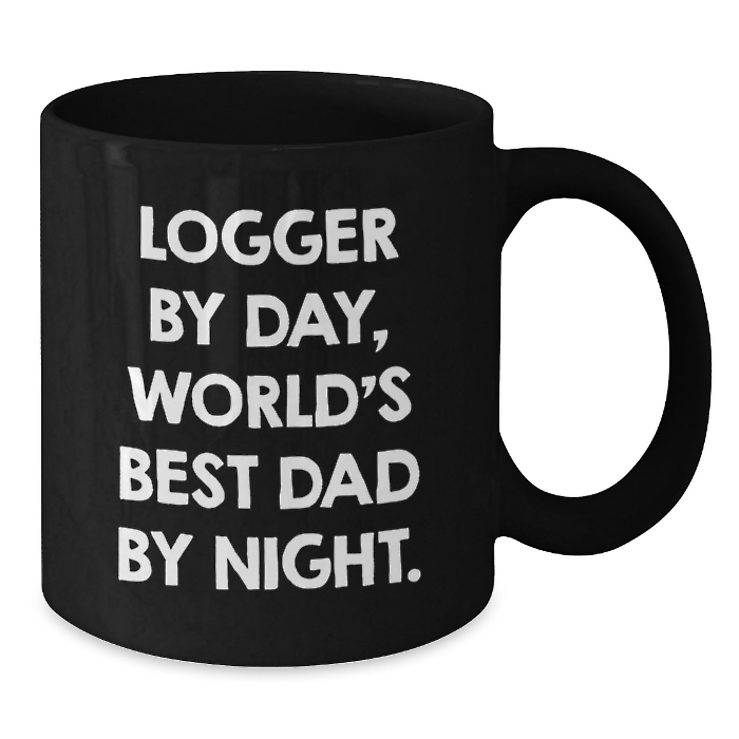 Logger Keepsake Mug for Him – Birthday Gift Black 11oz Ceramic Microwave - Additional