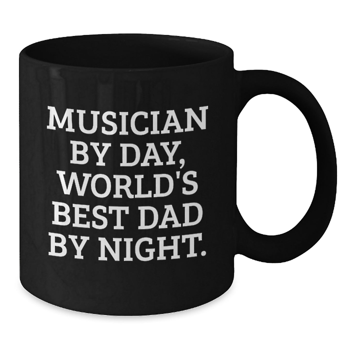 Funny Musician Gifts from Dad, Musician Dad Black Coffee Mug for Musician Enthusiasts, Unique Musician Christmas Unique Gifts for Men - Additional