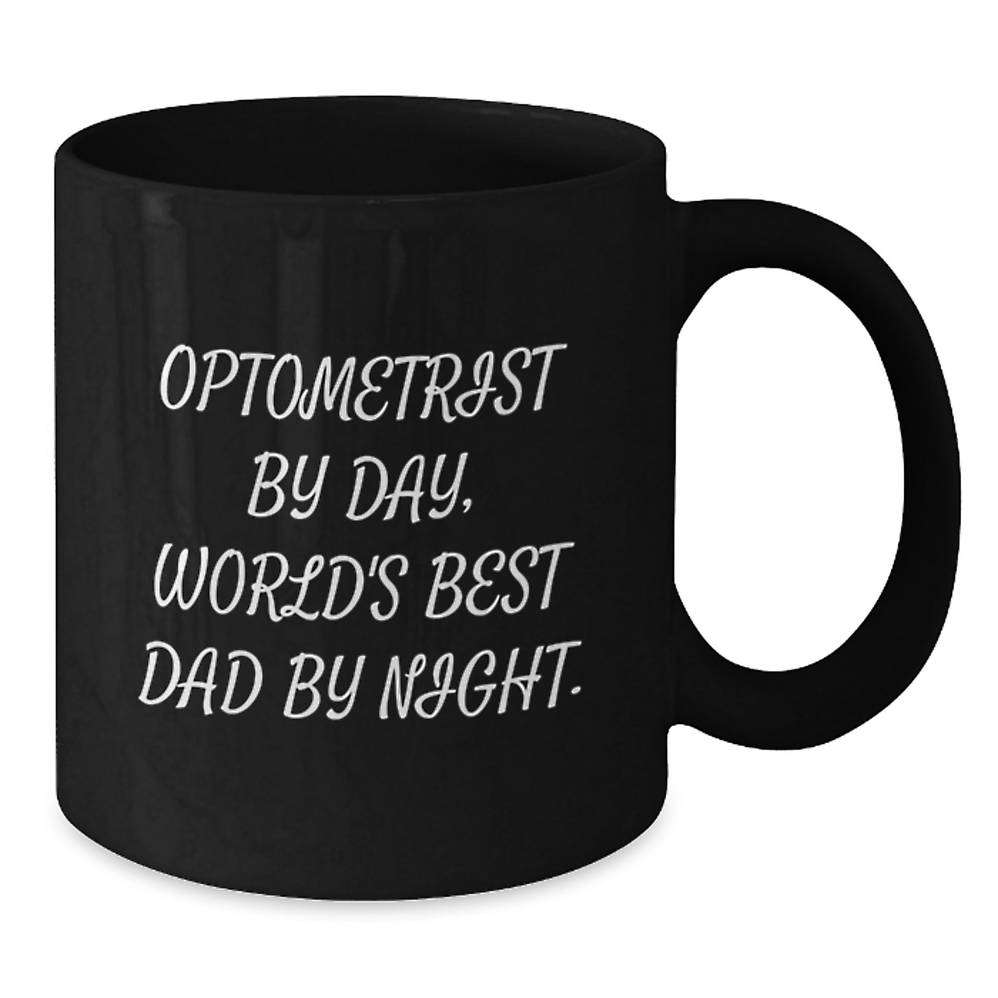Optometrist Keepsake Black Coffee Mug for Him – Birthday Gift - Additional