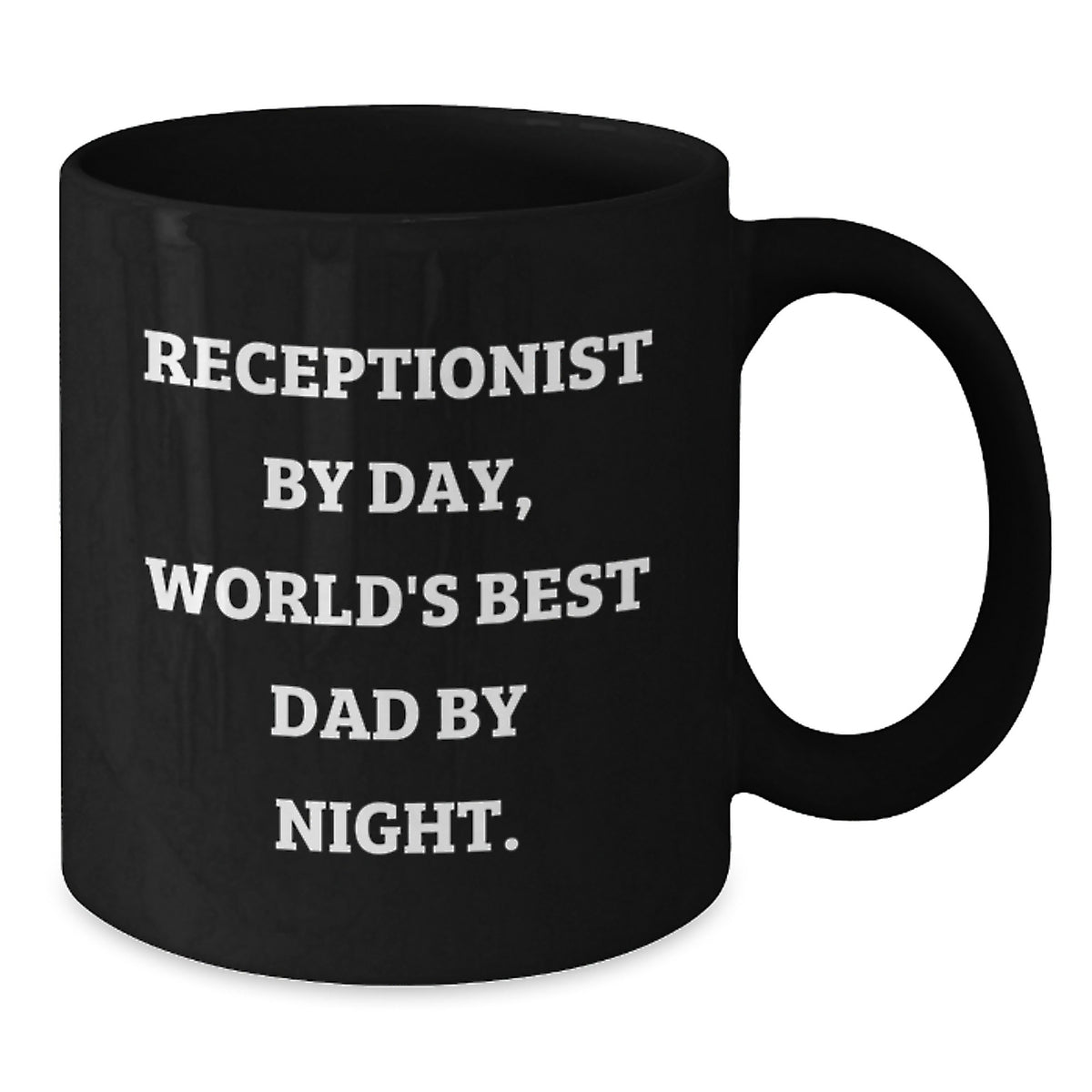 Receptionist Gifts, Funny Quote, Black Coffee Mug, Graduation Unique, Gifts from Mom to Daughter - Additional