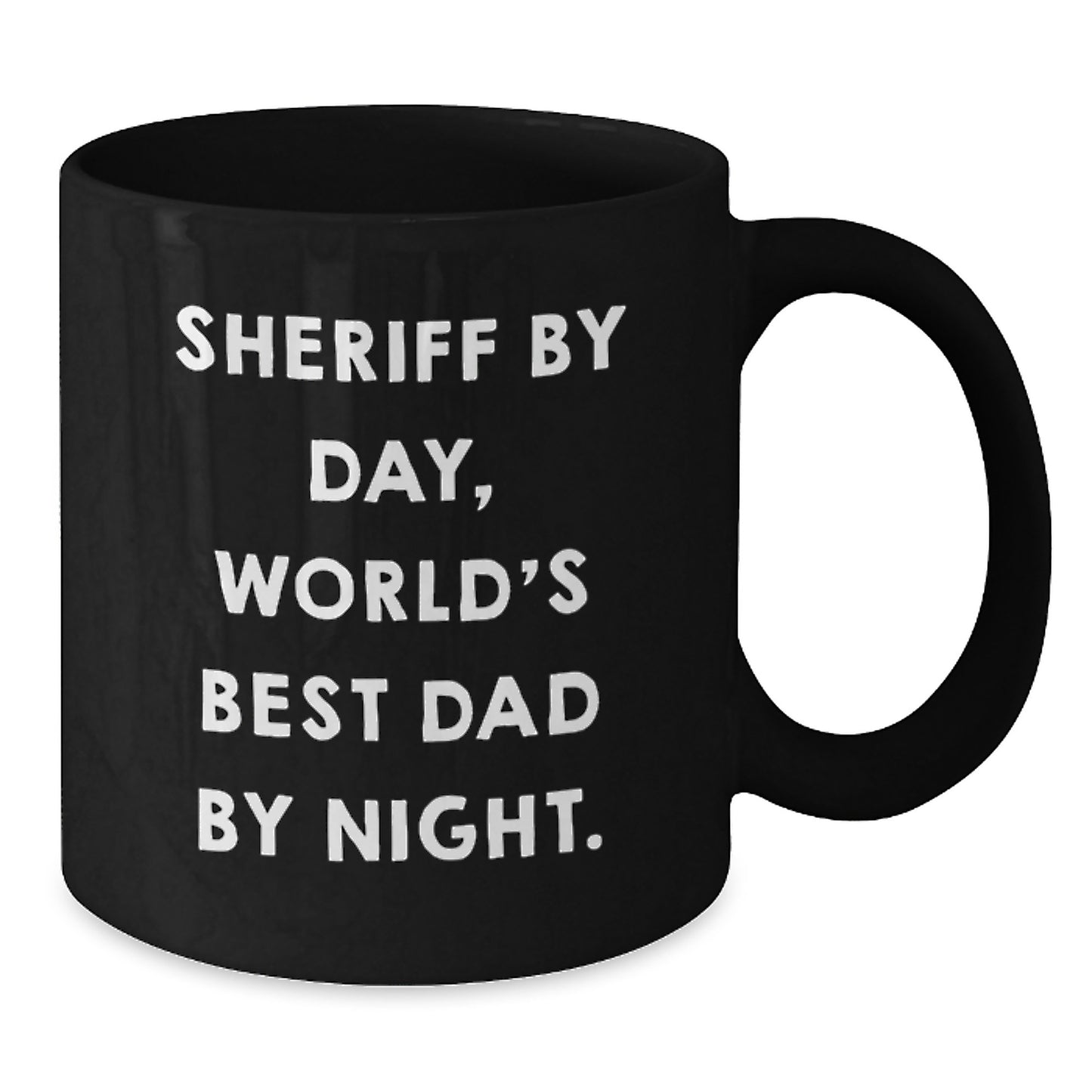 Sheriff By Day, World's Best Dad By Night Mug for Him Birthday Gift - Additional