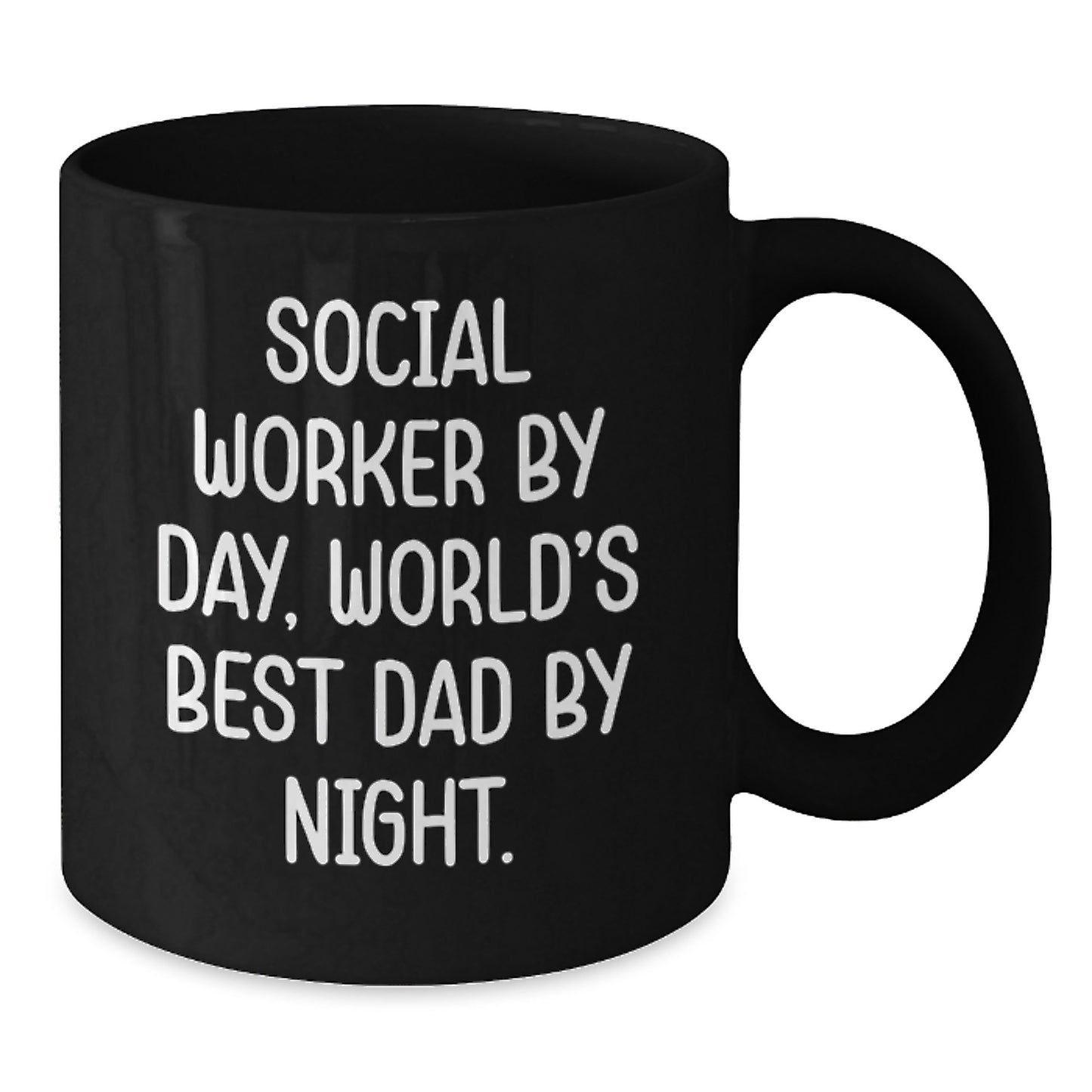 Social Worker Keepsake Mug for Him 11oz Birthday Gift Ceramic Black - Additional
