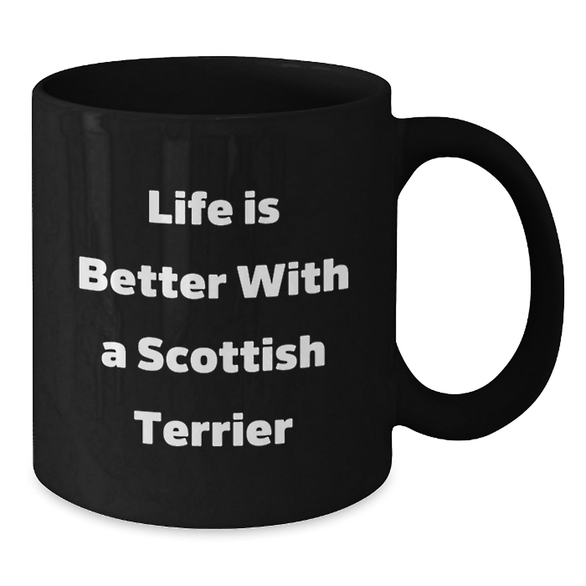 Scottish Terrier Dog Lovers Gifts from Friends to Family with Funny Quote Black Coffee Mug, Perfect for Graduation Unique Gifts - Additional