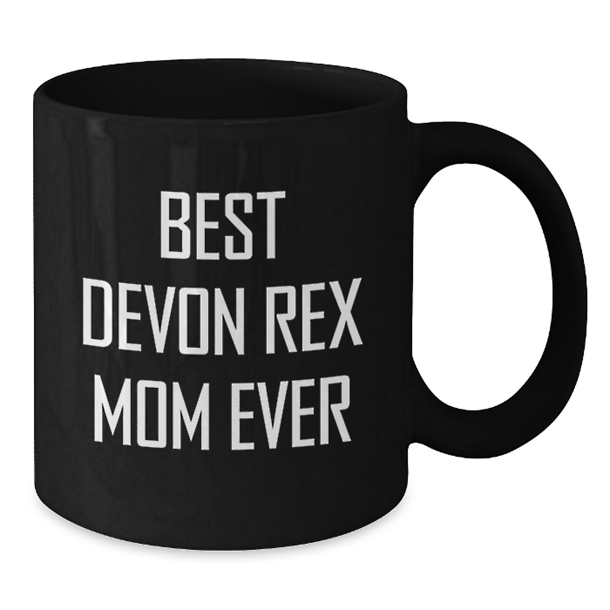 Funny Devon Rex Cat Gifts for Mom, Best Devon Rex Mom Ever Birthday Unique Mug, Black Coffee Mug for Devon Rex Cat Lovers - Additional