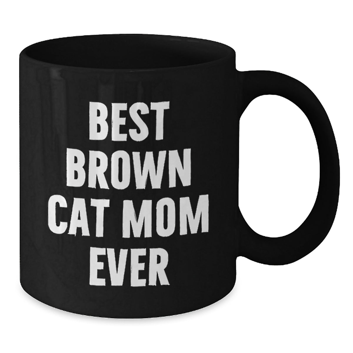 Brown Cat Lover Gifts from Family and Friends Black Coffee Mug Best 'Mom Ever' Quote Birthday Unique Ideas - Additional
