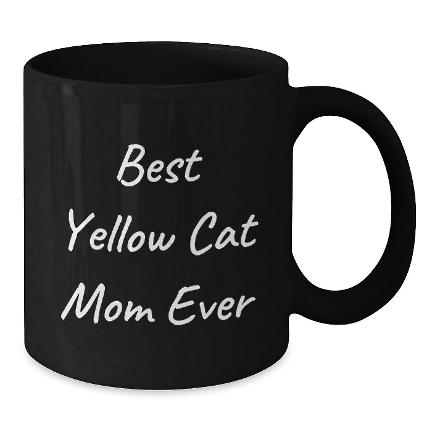 Yellow Cat Mom Funny Quote Gifts from Family for Birthday Unique Coffee Mug - Additional