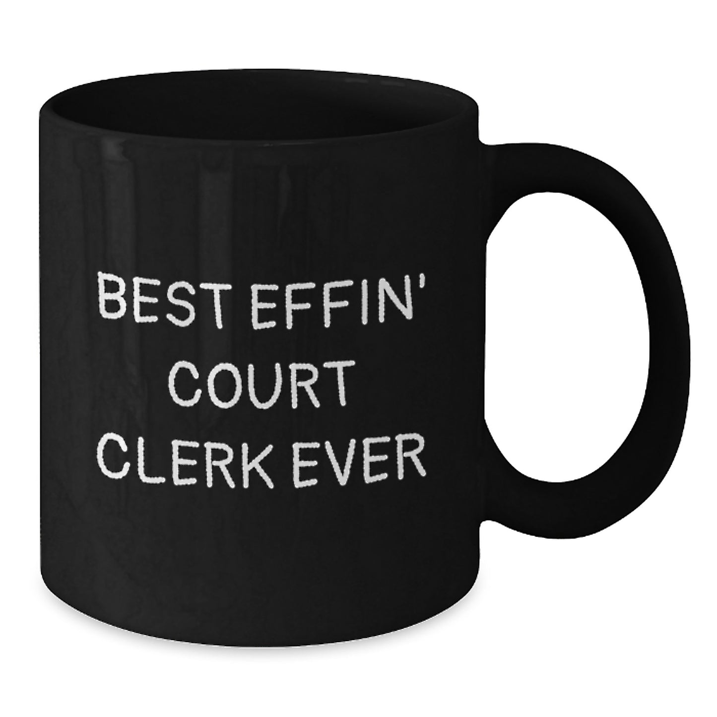 Funny Court Clerk Gifts from Friends, Gifts for Court Clerk Men, Best Effin' Black Coffee Mug for Graduation - Additional