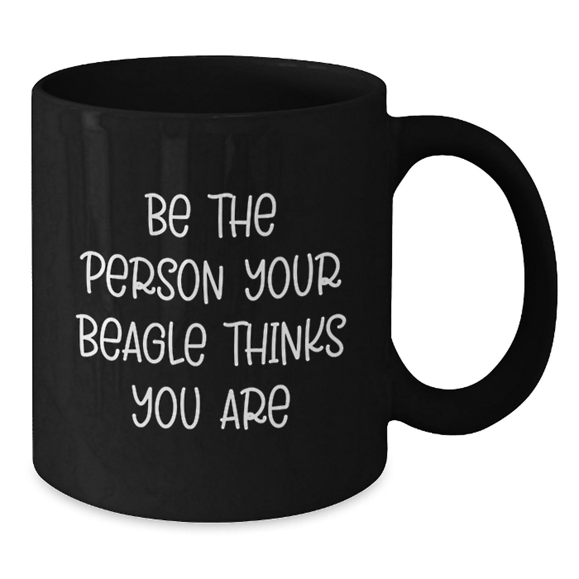 Beagle Dog Lover Gifts from Friends, Funny Beagle Dog Birthday Unique Gifts for Beagle Dog Enthusiasts, Black Coffee Mug - Additional