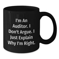 Load image into Gallery viewer, Auditors Gifts Unique Funny Quotes Black Coffee Mug for Him or Her Graduation - Additional
