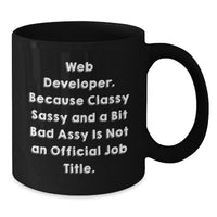 Load image into Gallery viewer, Web Developer Gifts Funny Quote Black Coffee Mug Gifts from Friends for Graduation - Additional
