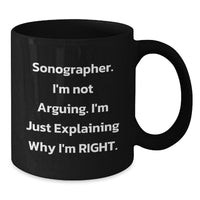 Load image into Gallery viewer, Funny Sonographer Gifts from Friends, Sonographer Mugs with Birthday Humor, Black Coffee Mug - Additional
