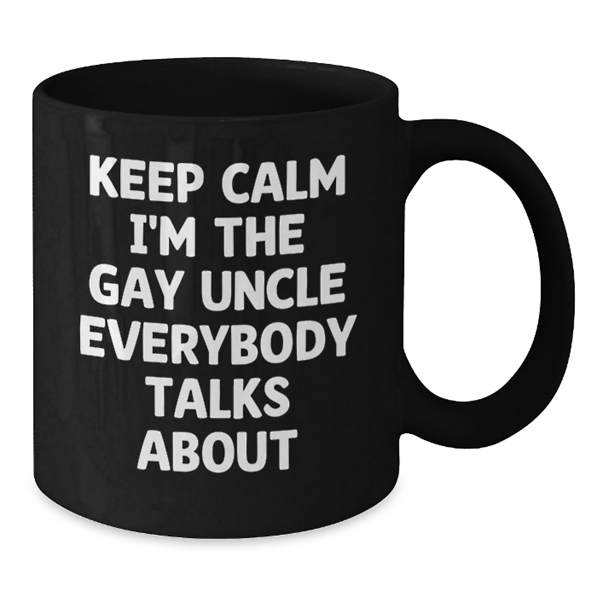 Uncle Gifts, Funny Quote, Keep Calm, Black Coffee Mug, Graduation Unique Gifts from Men to Uncle, for Him - Additional