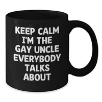 Load image into Gallery viewer, Uncle Gifts, Funny Quote, Keep Calm, Black Coffee Mug, Graduation Unique Gifts from Men to Uncle, for Him - Additional
