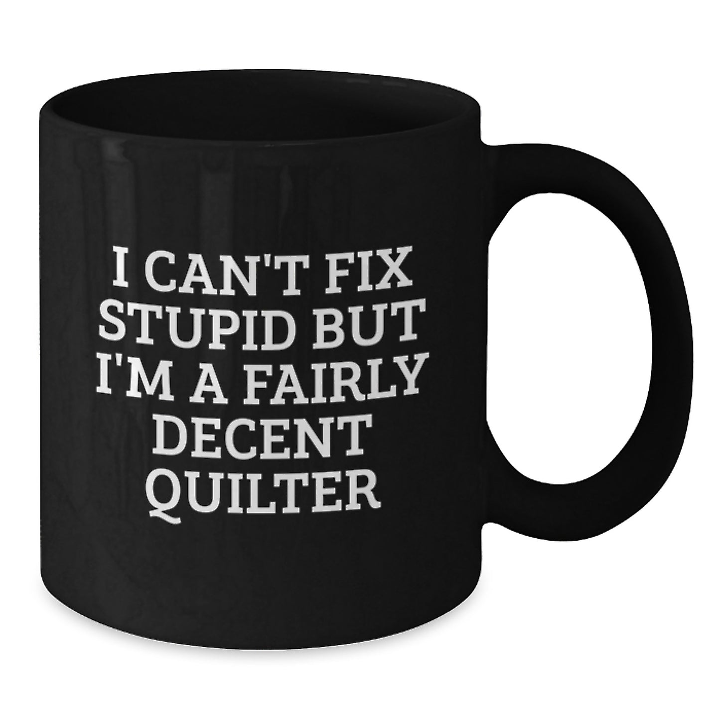 Quilter Gifts from Friends for Christmas Unique Black Coffee Mug - Additional