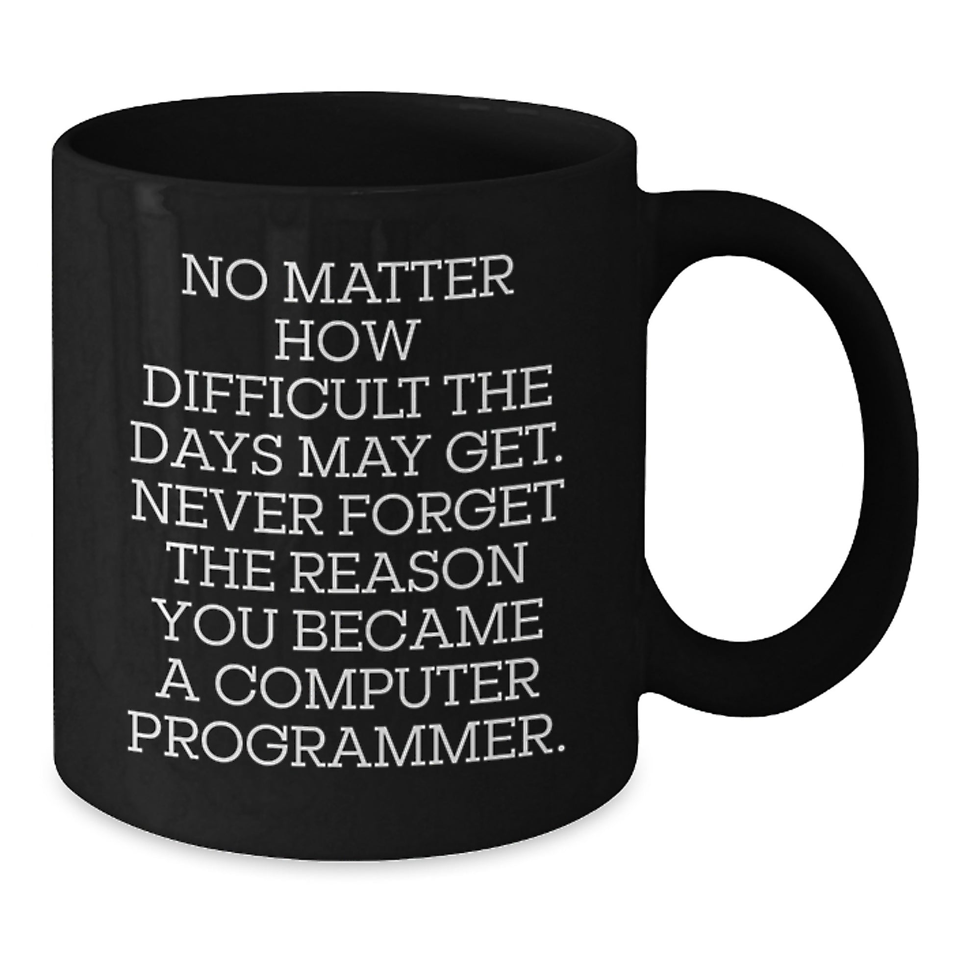 Funny Computer Programmer Gifts from Friends - Inspirational Black Coffee Mug for Birthday - Additional