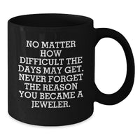 Load image into Gallery viewer, Funny Motivational Gifts from Jeweler Friends and Family - Inspirational Black Coffee Mug for Men and Women - Christmas Unique Gifts - Additional
