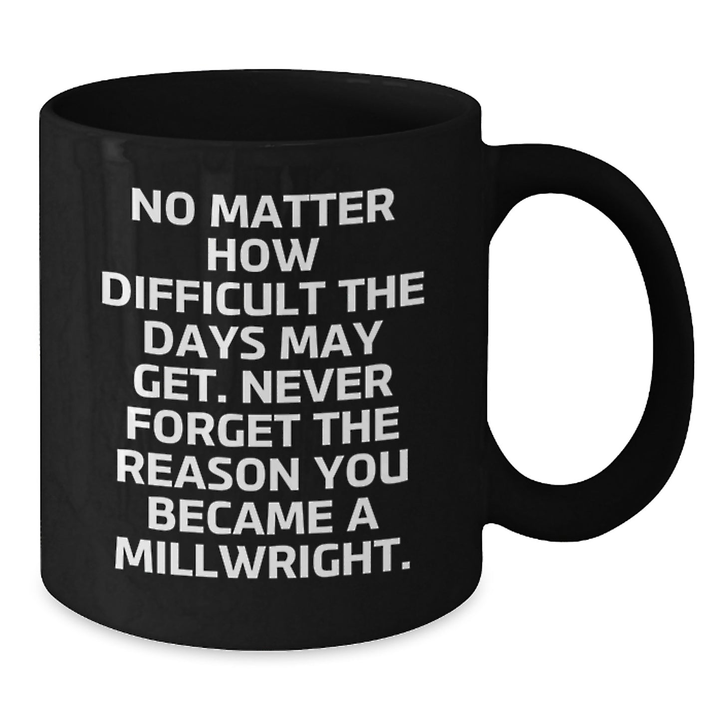 Funny Millwright Gifts from Friends to Men, Unique Black Coffee Mug for Christmas, Never Forget the Reason You Became a Millwright. - Additional