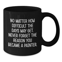 Load image into Gallery viewer, Funny Painter Gifts for Men Women Friends Coworkers Family, Black Coffee Mug - Never Forget The Reason You Became A Painter - Additional
