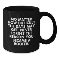 Load image into Gallery viewer, Inspiring Roofer Gifts for Men, Funny Black Coffee Mug, Gifts from Family and Friends, Unique Christmas Unique Gifts for Roofer Enthusiasts - Additional
