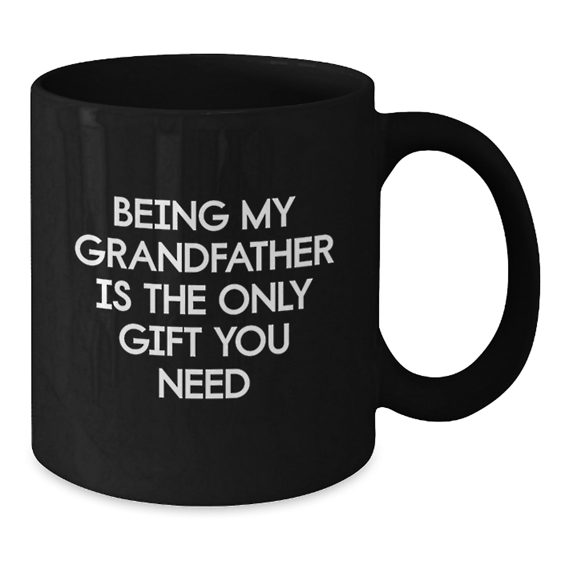 Grandfather Gifts from Men to Dads, Funny Black Coffee Mug for Christmas Unique Presents - Additional