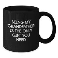 Load image into Gallery viewer, Grandfather Gifts from Men to Dads, Funny Black Coffee Mug for Christmas Unique Presents - Additional
