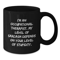 Load image into Gallery viewer, Funny Occupational Therapist Gifts from Friends for Men or Women Black Coffee Mugs with Christmas Unique Humor - Additional

