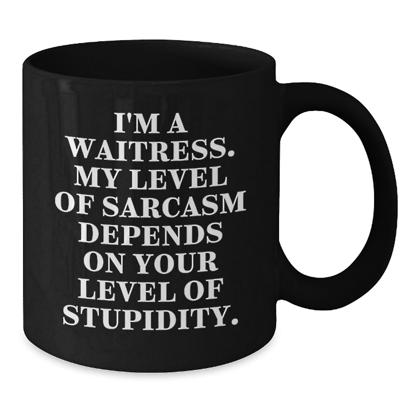 Funny Waitress Mug Gifts from Men for Women Coworkers Family, Christmas Unique Gifts for Waitress, Sarcasm Humor Black Coffee Mug - Additional
