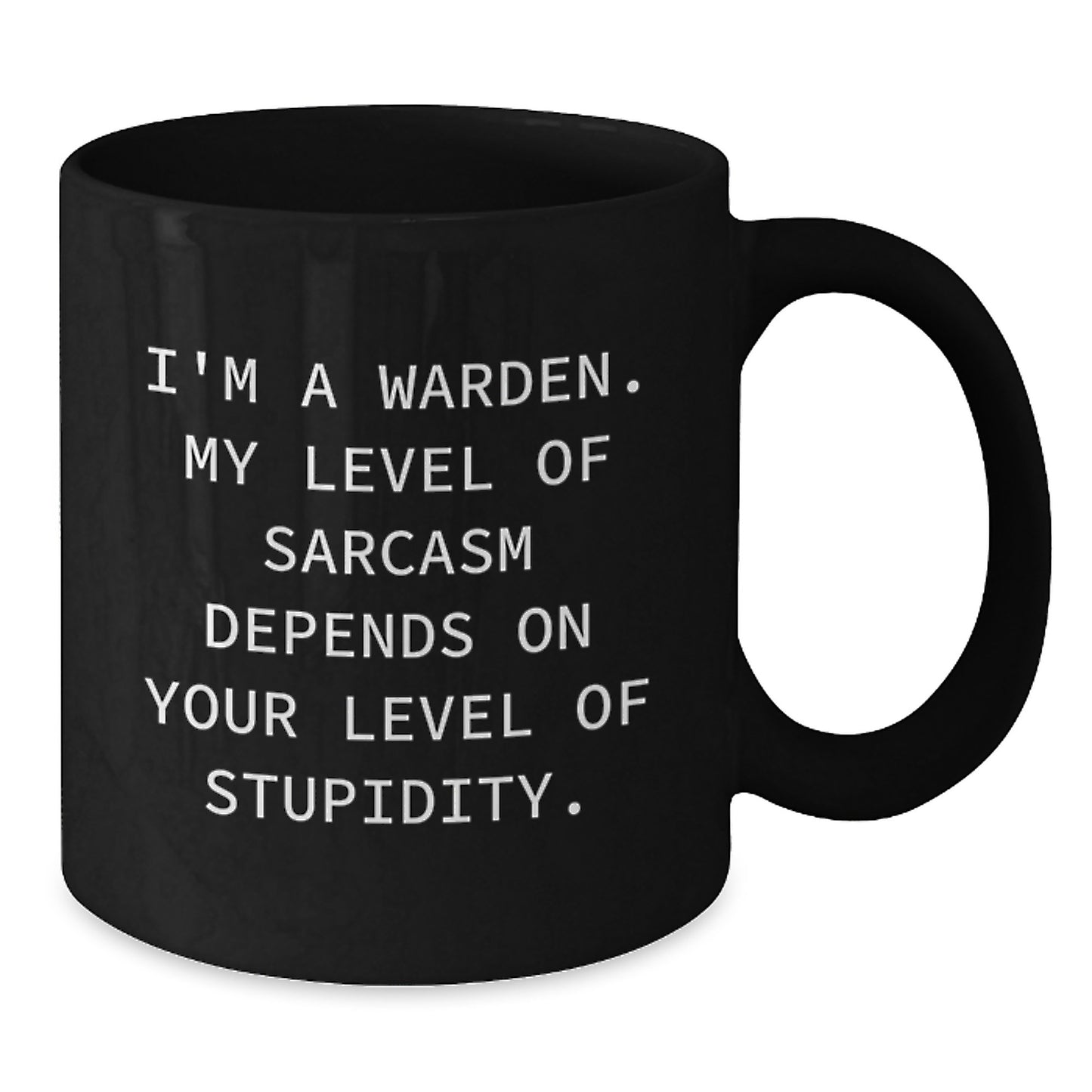 Funny Warden Black Coffee Mugs Gifts from Friends for Warden Men Christmas Unique - Additional