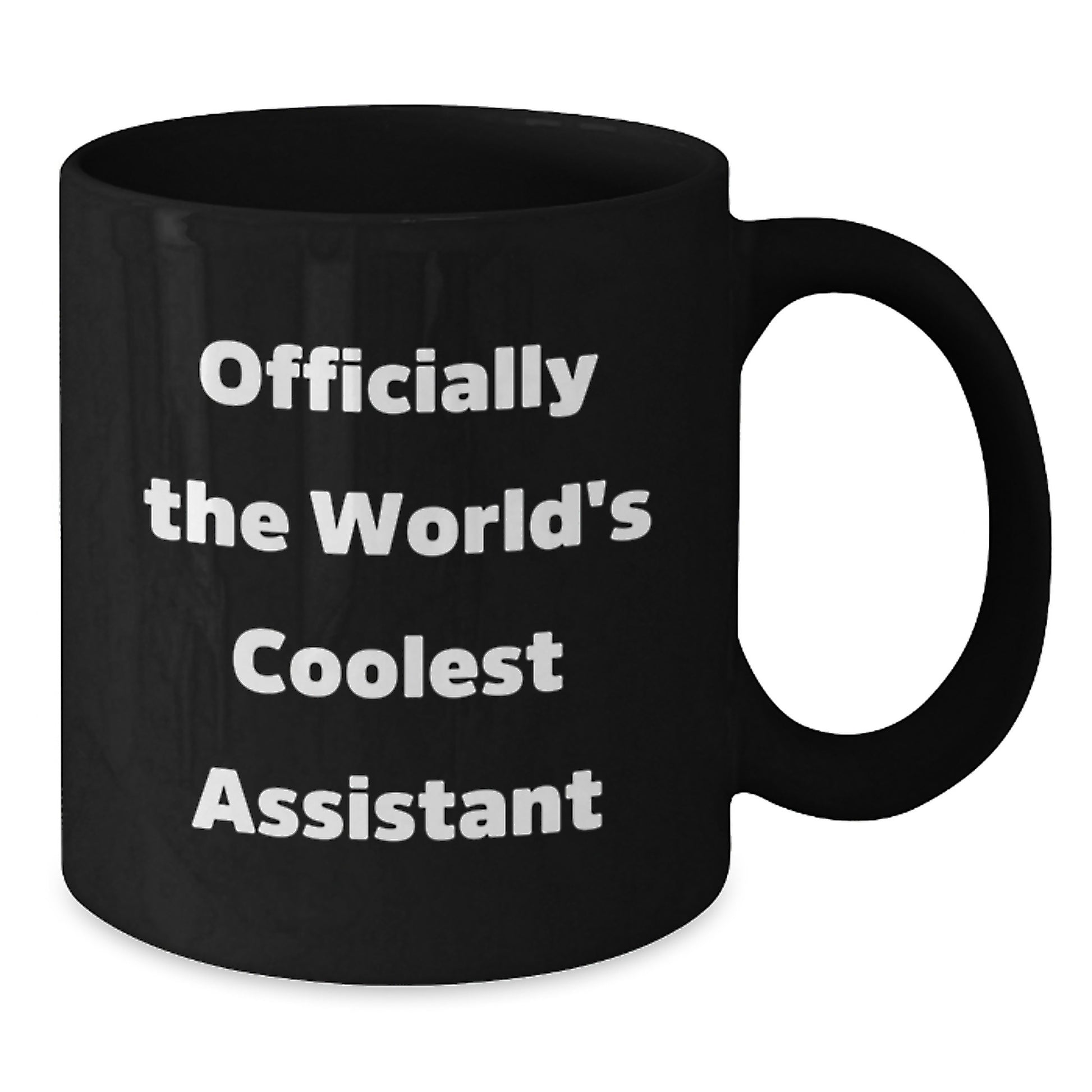 Funny Assistant Gifts from Friends, Black Coffee Mug for Assistant Lover, 'Officially The World's Coolest Assistant' - Additional