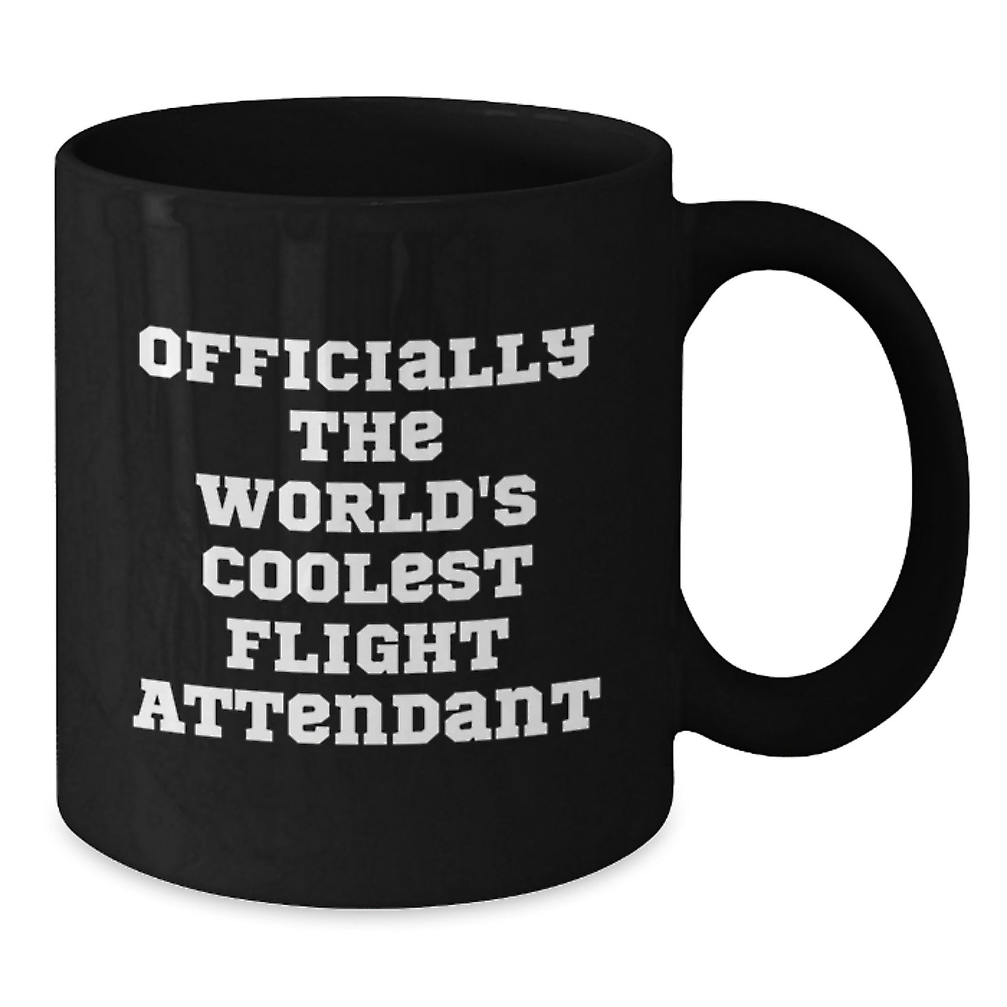 Funny Flight Attendant Gifts for Men Christmas Unique Mugs, Gifts from Friends to Flight Attendant, Black Coffee Mug Quote 'The World's Coolest Flight Attendant' - Flight Attendant Lover Gift - Additional