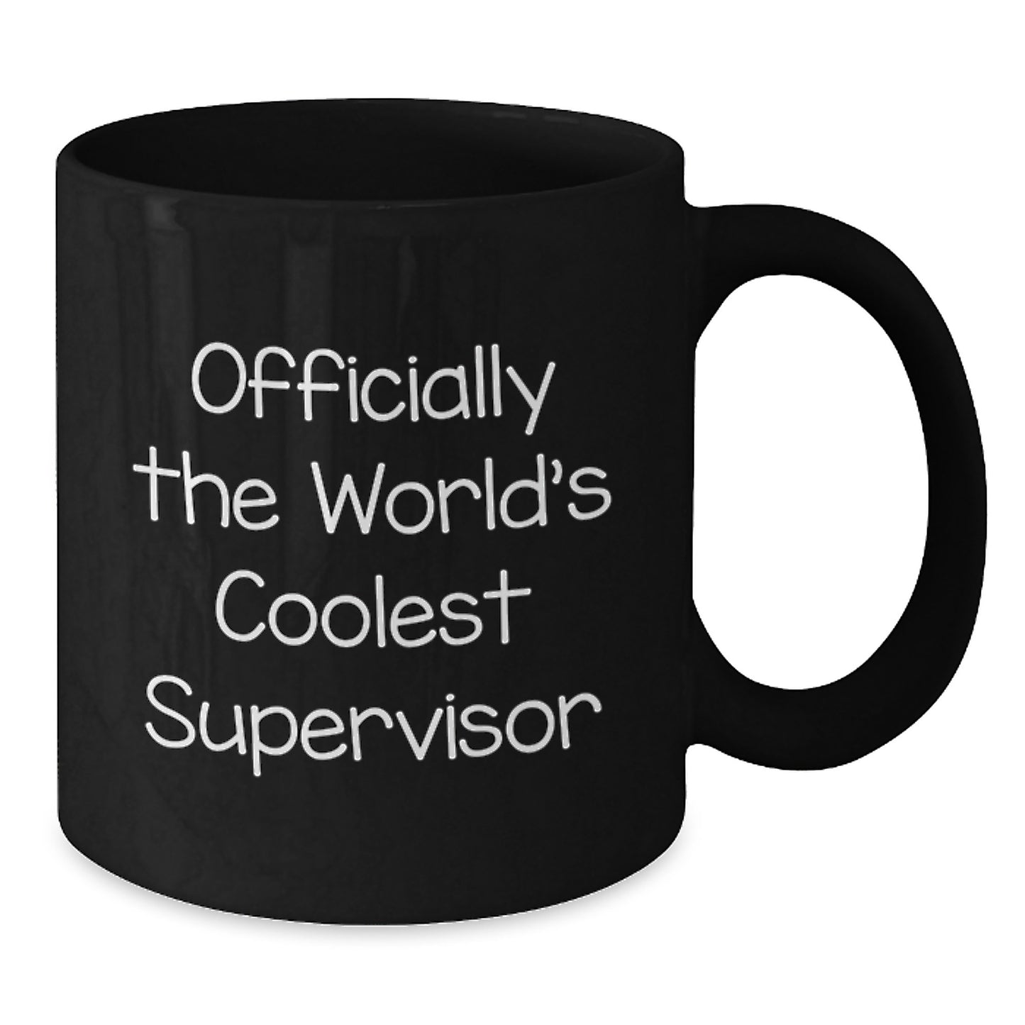 Funny Supervisor Gifts for Men, Black Coffee Mug with Officially The World's Coolest Supervisor Quote, Christmas Unique Gifts from Friends and Family - Additional