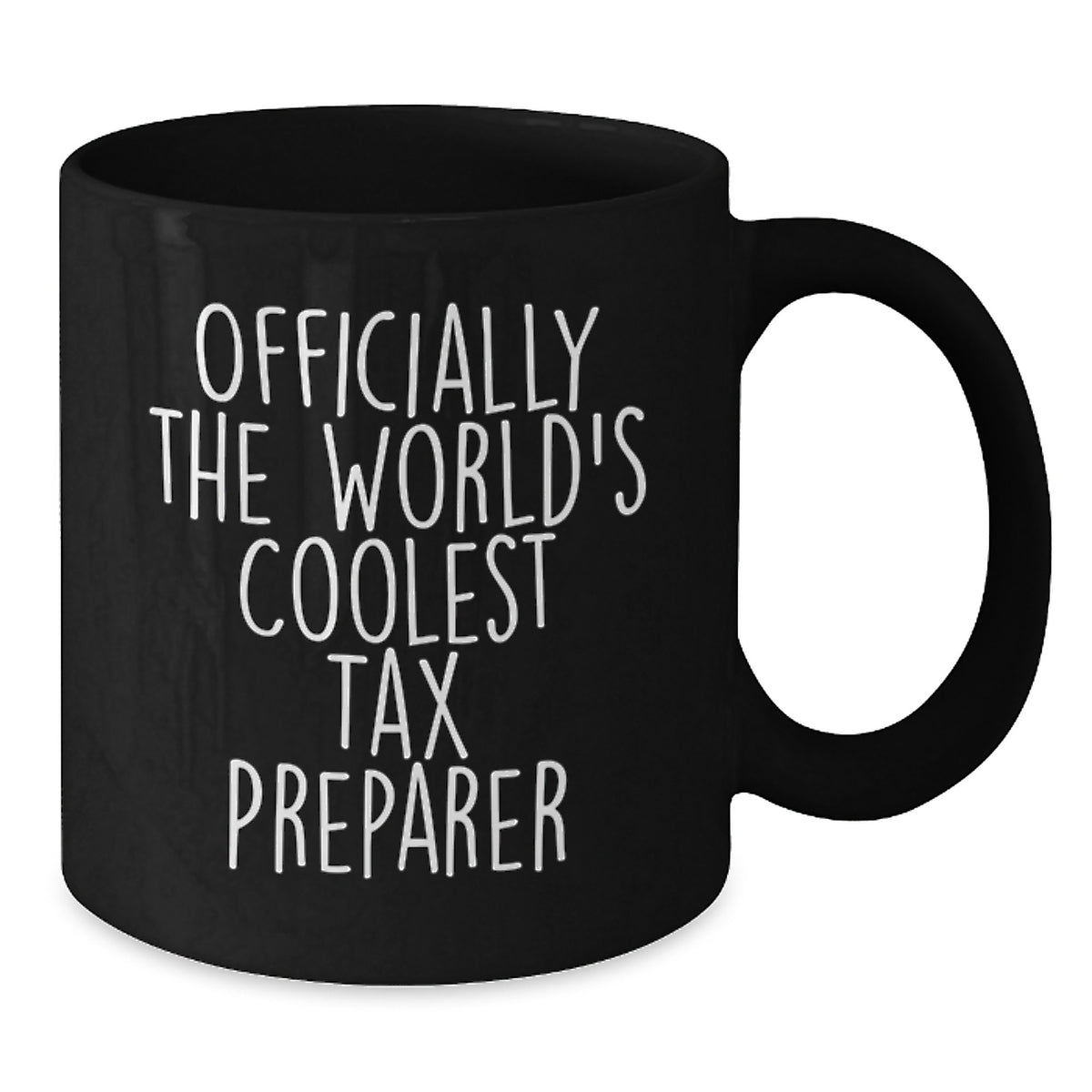 Funny Tax Preparer Gifts from Friends - Officially The World's Coolest Tax Preparer Black Coffee Mug for Christmas Unique Presents for Tax Preparer - Additional