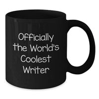 Load image into Gallery viewer, Funny Writer Gifts from Friends to Coolest Writer Men Black Coffee Mug Christmas Unique - Additional
