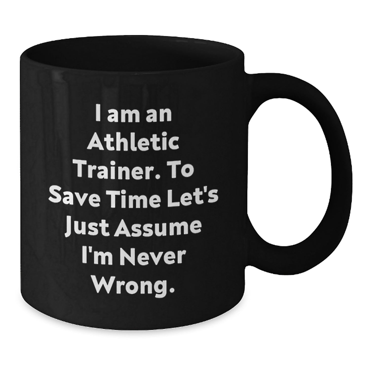Funny Athletic Trainer Gifts, Unique Christmas Memorable Present Ideas for Men, Women, or Friends, Black Coffee Mug 'I Am An Athletic Trainer' - Additional