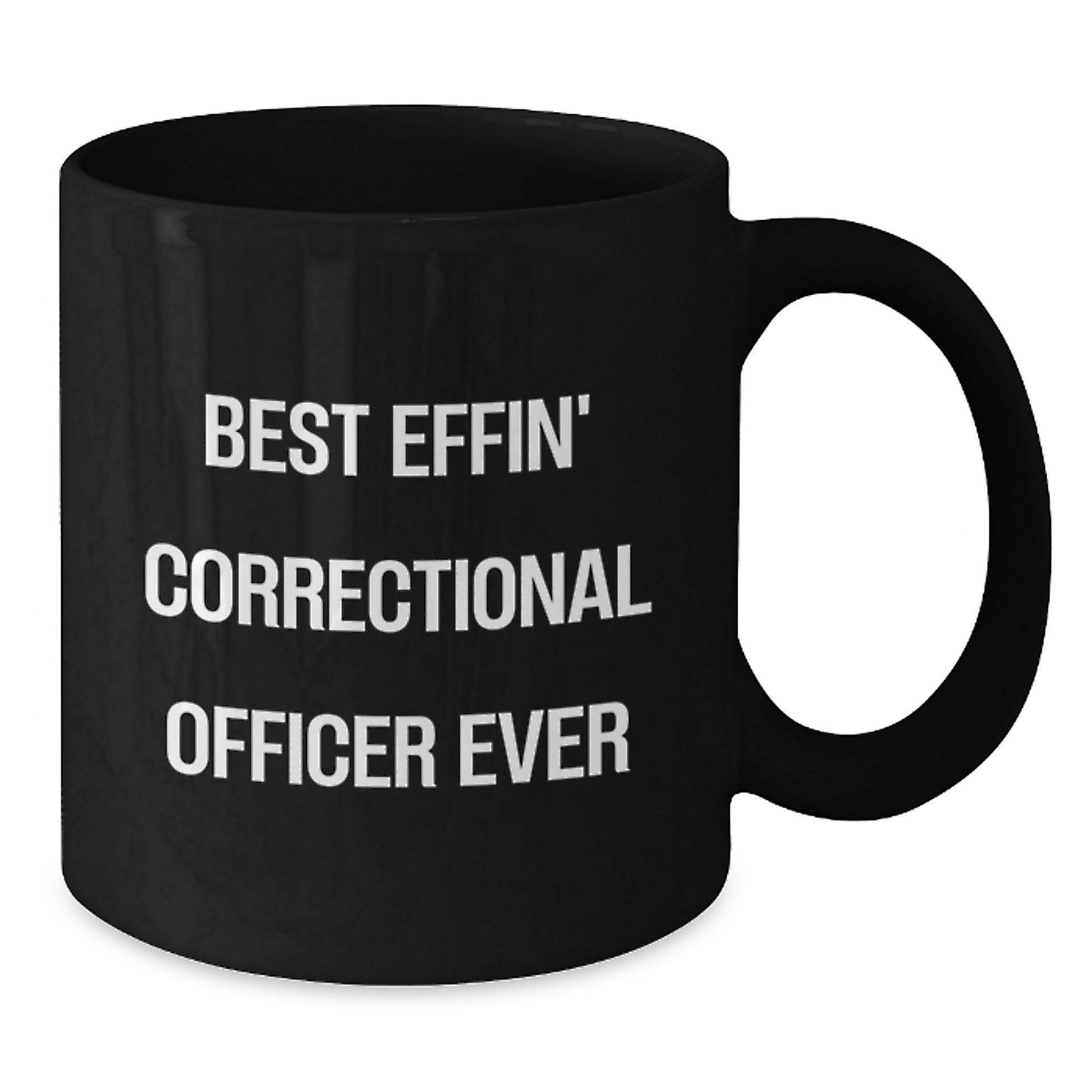 Funny Correctional Officer Gifts for Men, Black Coffee Mug, 'Best Effin' Correctional Officer Ever', Christmas Unique Gifts from Friends to Family - Additional