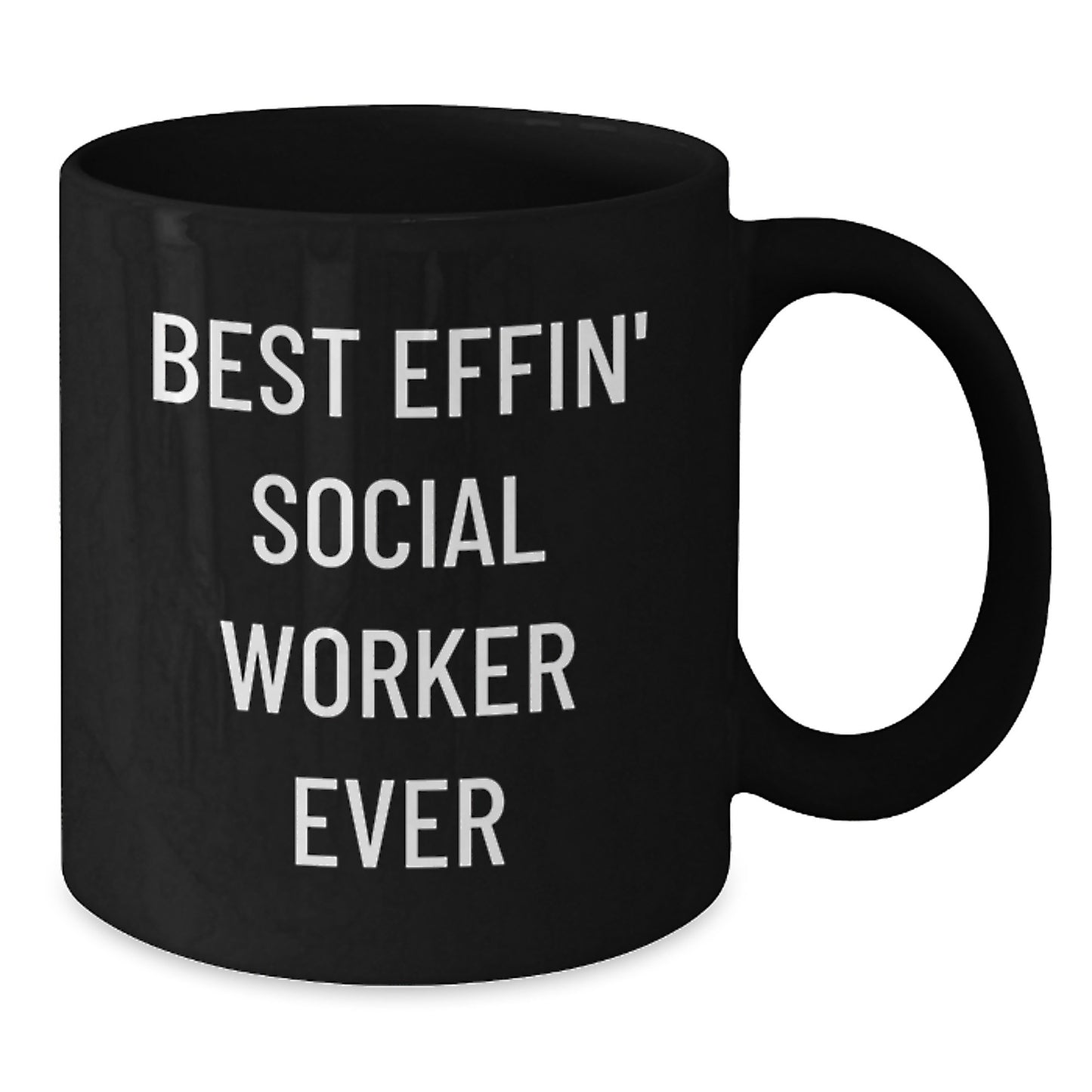 Funny Social Worker Gifts for Men Women Friends Christmas Unique Mug 'Best Effin' Social Worker Ever' - Additional