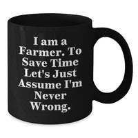 Load image into Gallery viewer, Funny Farmer Gifts for Men, Black Coffee Mug, Christmas Unique Presents from Friends to Family - Additional
