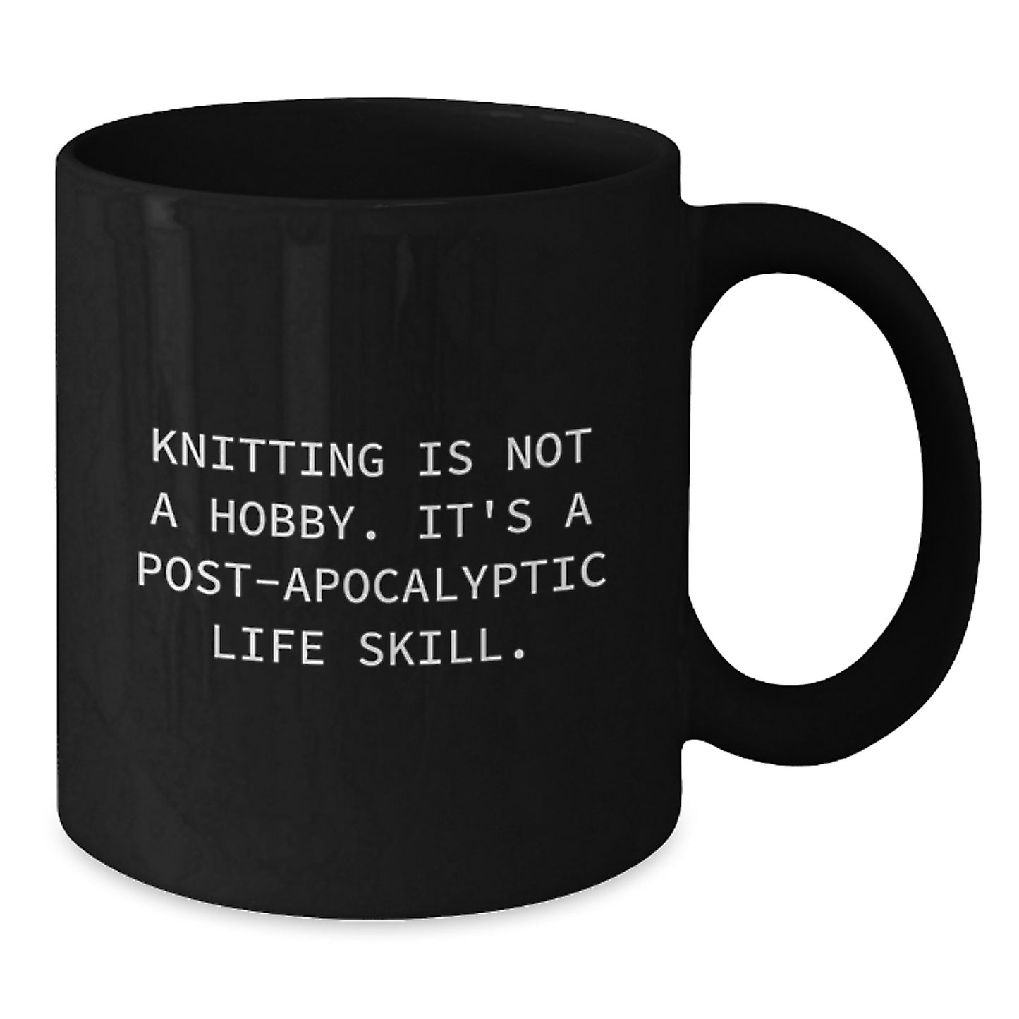 Funny Knitting Gifts for Knitting Lovers - Black Coffee Mug - Gifts from Friends for Christmas Unique Mugs - Additional