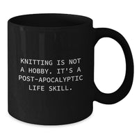 Load image into Gallery viewer, Funny Knitting Gifts for Knitting Lovers - Black Coffee Mug - Gifts from Friends for Christmas Unique Mugs - Additional
