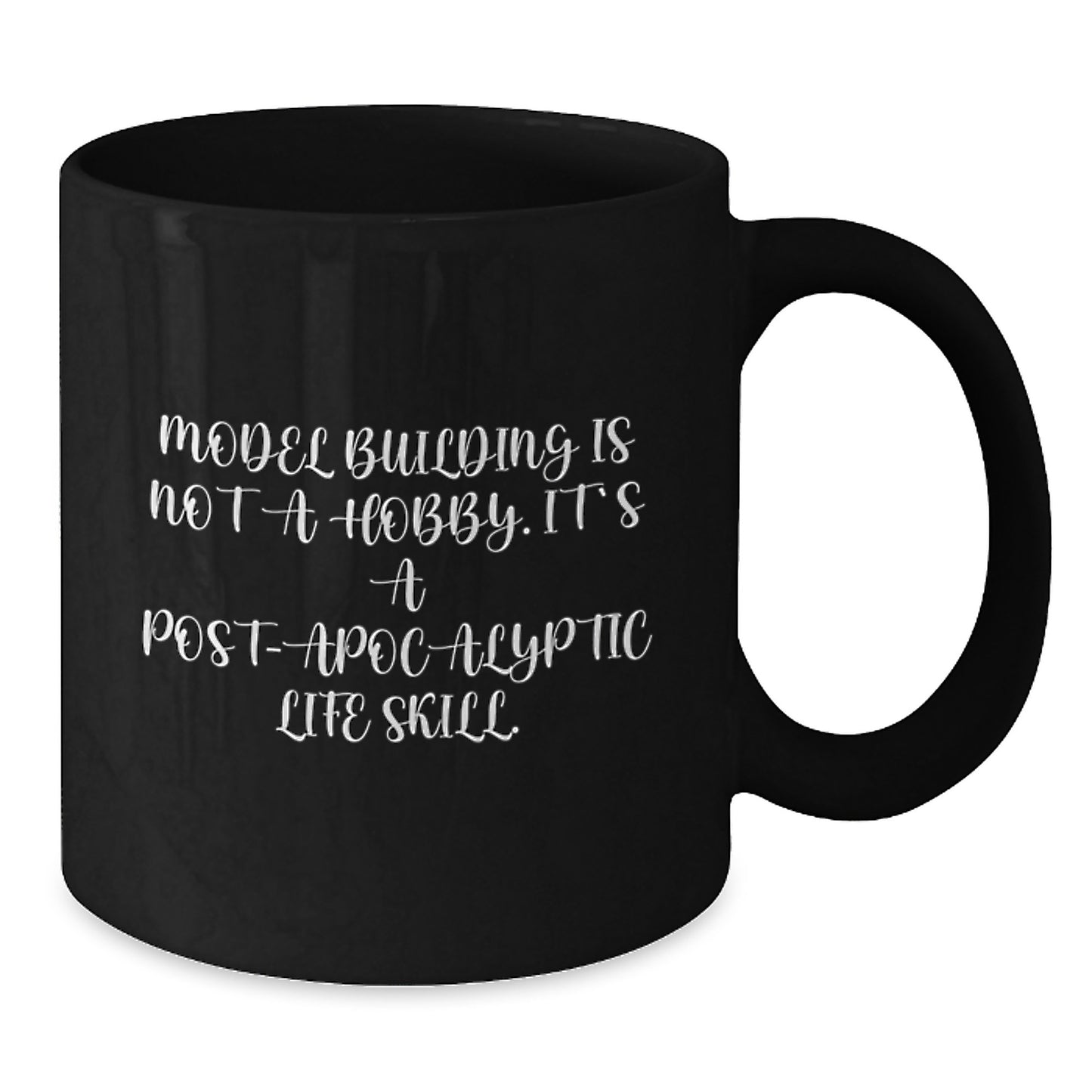 Model Building Enthusiasts Gifts from Friends and Family - Funny 'Model Building Is Not A Hobby' Black Coffee Mug for Christmas - Additional